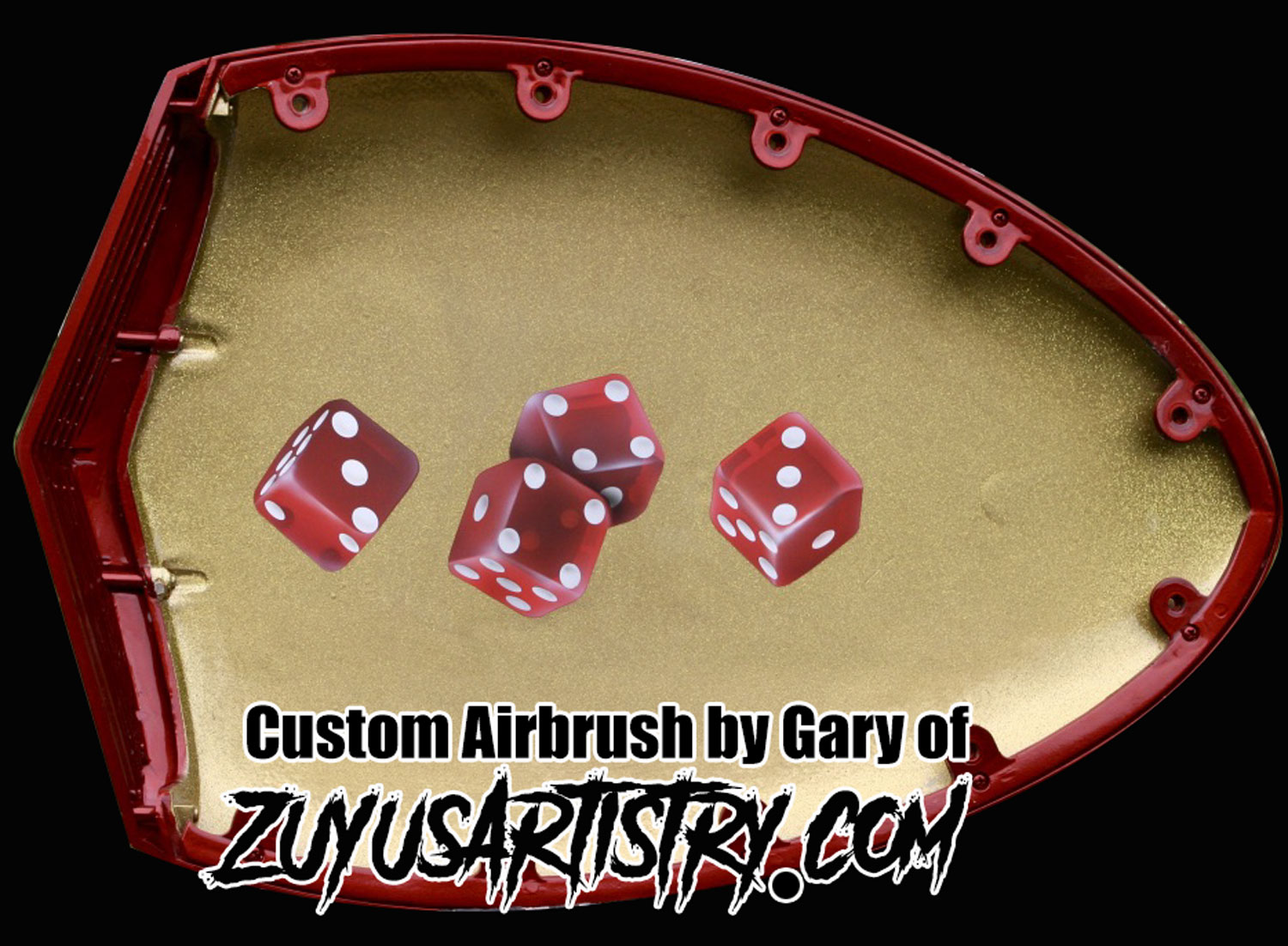 airbrushed dice
