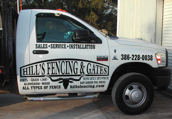 fence company truck graphic