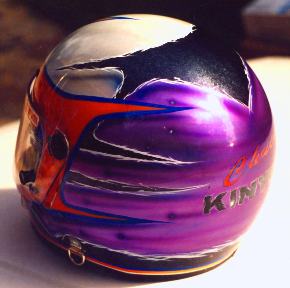 road race custom painte helmet