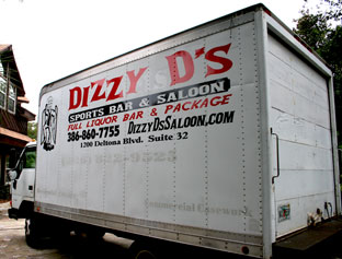 Dizzy d-s decals on truck
