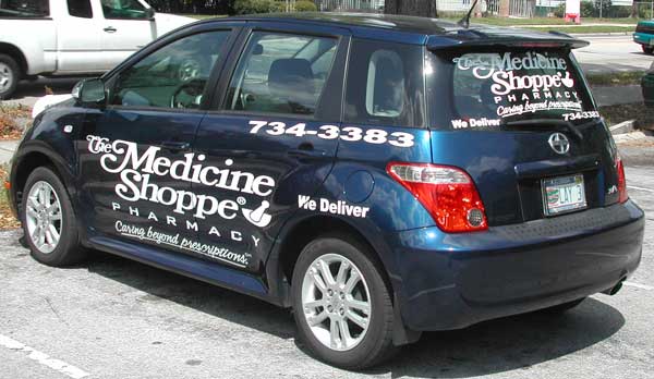 pharmacy delivery car graphics