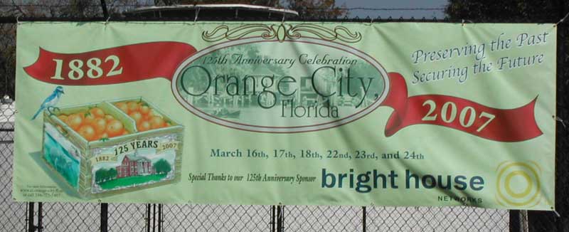 Orange City 125th anniversary banner