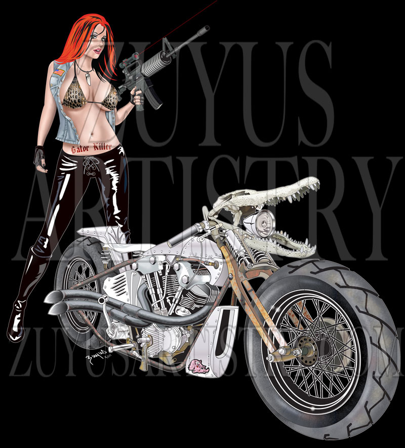 gator bike pin up